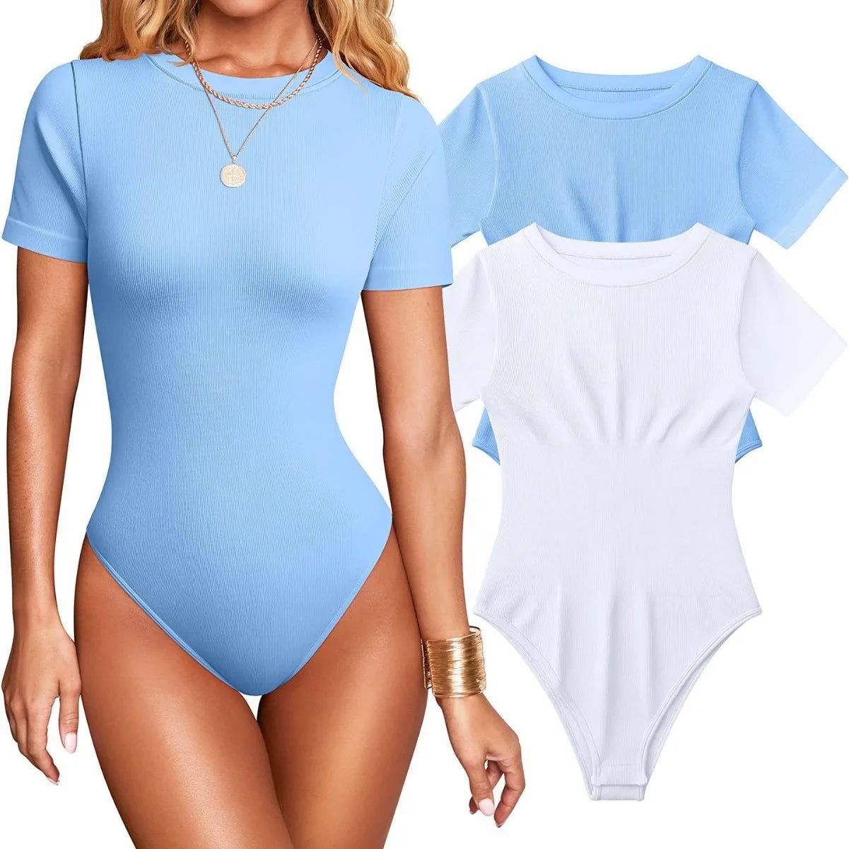 Short - sleeved Bodysuit Top Sexy Ladies Romper Women's Jumpsuit - Zeprah