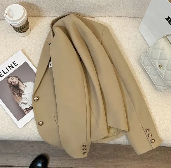 Short Suit Jacket Women's Spring and Autumn New Design Sense College Style Casual Coat - Zeprah