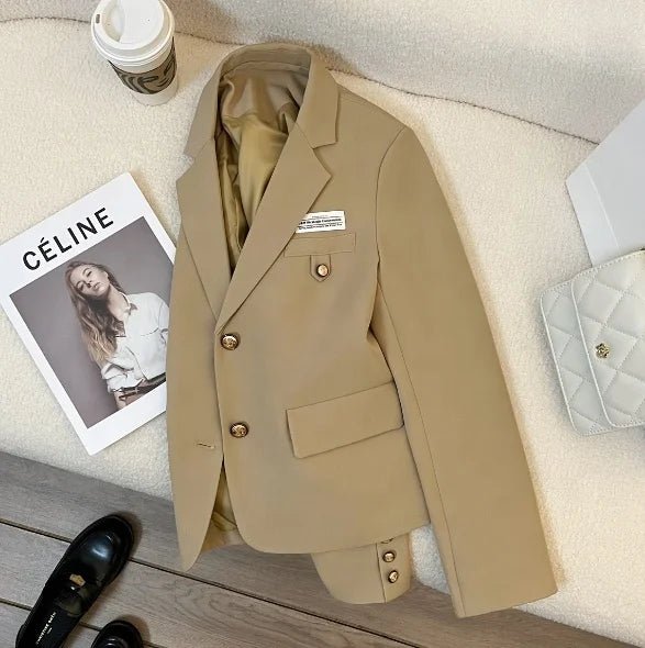 Short Suit Jacket Women's Spring and Autumn New Design Sense College Style Casual Coat - Zeprah