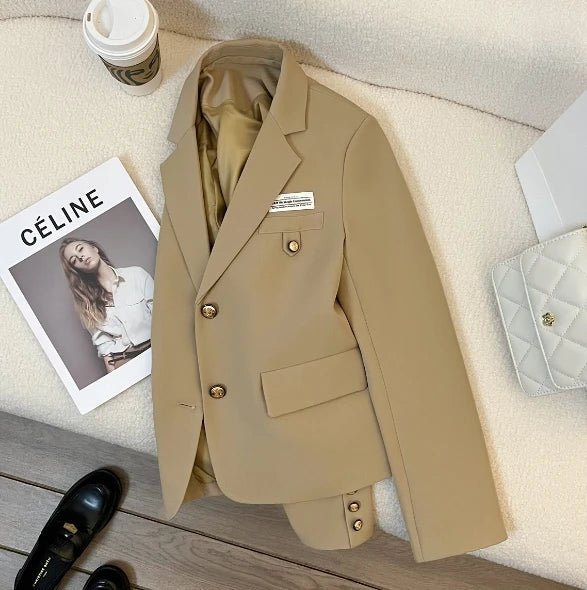 Short Suit Jacket Women's Spring and Autumn New Design Sense College Style Casual Coat - Zeprah