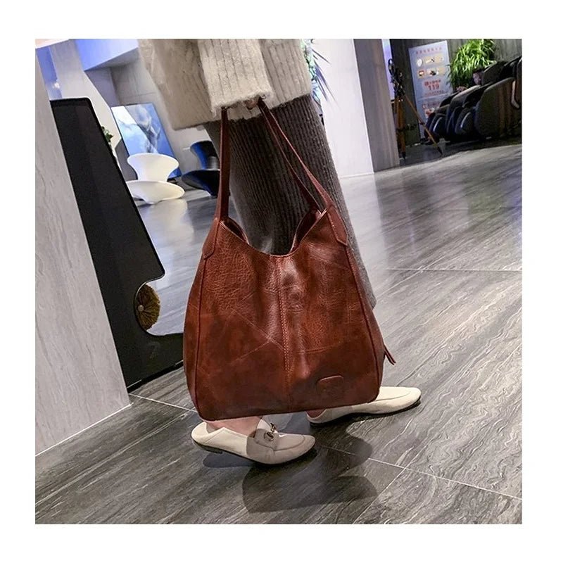 Shoulder Bag Handbags Bucket Tote Bags Leather Women Bucket Bag Ladies - Zeprah