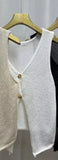 Simple Cropped Top Summer Basic tank Top Button Women's Tanks Camis - Zeprah