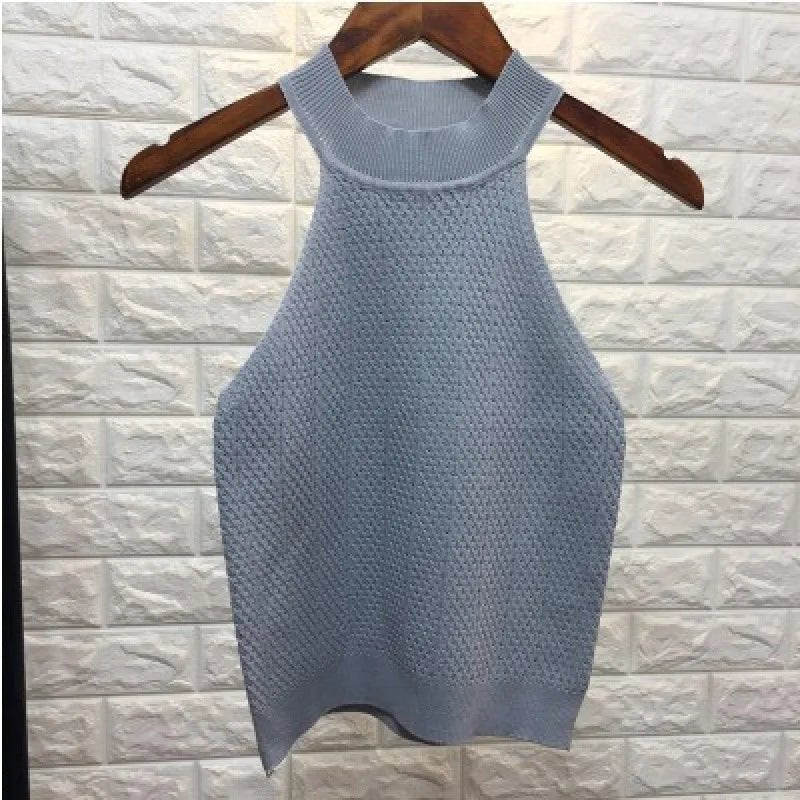 Simple Fashion Base High Elastic Big Boost Suit O - neck Woven Knitted Comfy Camisole Slim Unisex Tank Top - Zeprah