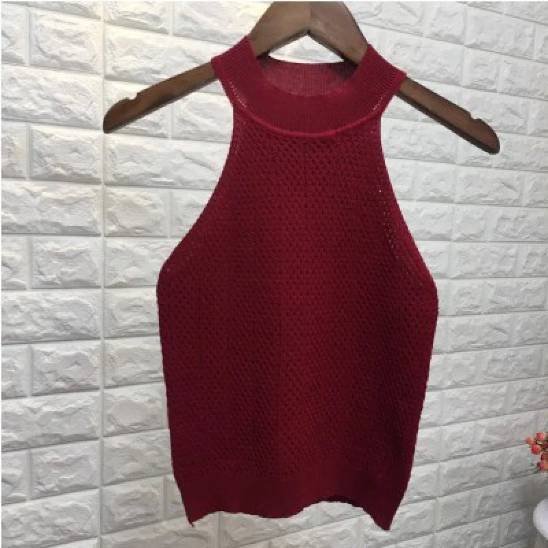 Simple Fashion Base High Elastic Big Boost Suit O - neck Woven Knitted Comfy Camisole Slim Unisex Tank Top - Zeprah