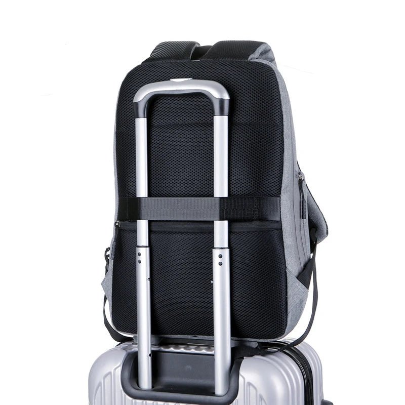 Simple Fashionable Unisex Oxford Waterproof Computer Backpack with USB Large Capacity for Outdoor Travel & Business Use - Zeprah