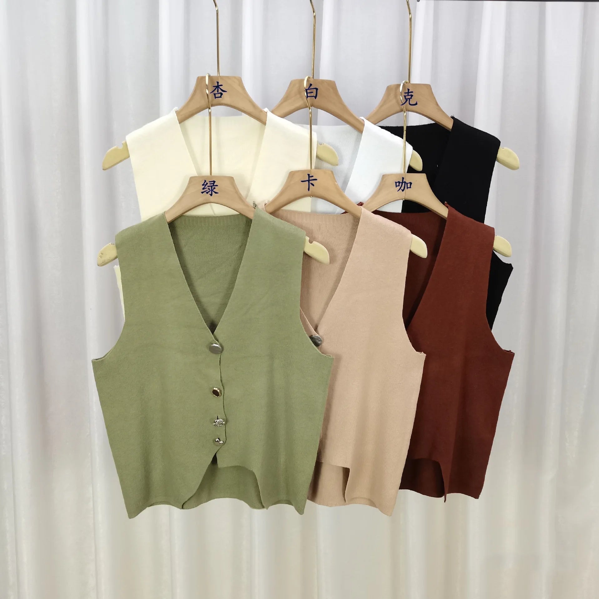 Sleeveless Going Out Tops Irregularity Basic Sleeveless Tops Button Women's Clothing - Zeprah