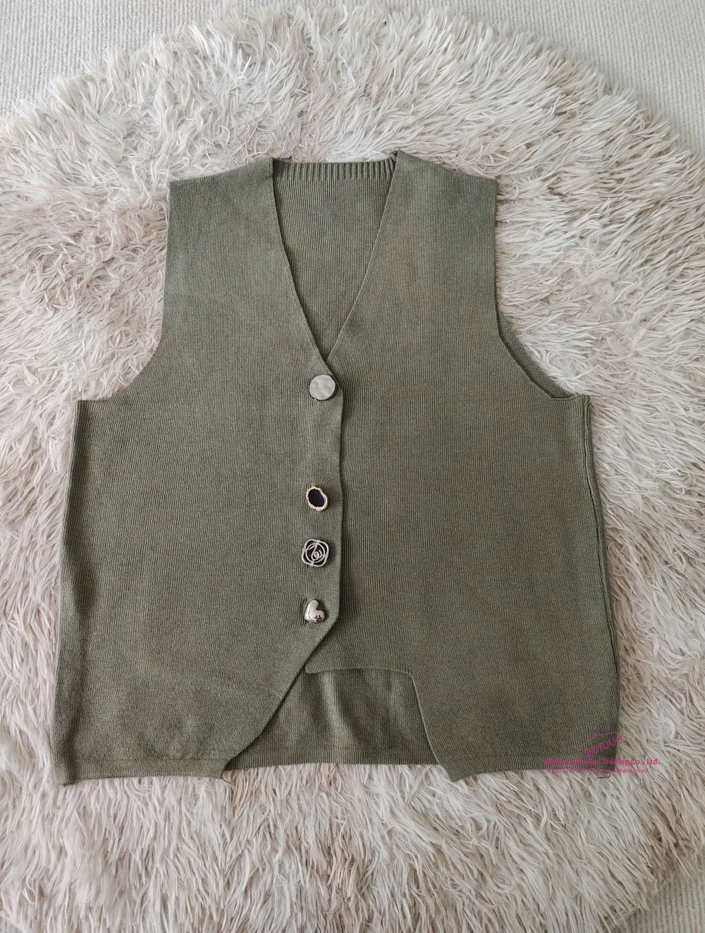 Sleeveless Going Out Tops Irregularity Basic Sleeveless Tops Button Women's Clothing - Zeprah