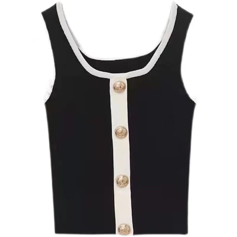 Sleeveless Tank Top for Women Workout Women's Tanks Camis Knitted Going Out Tops - Zeprah