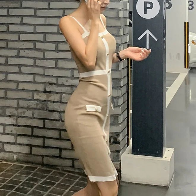 Slim - fit Cami Dress Spaghetti Strap Sheath Dress Bestselling Mini Dress - Zeprah