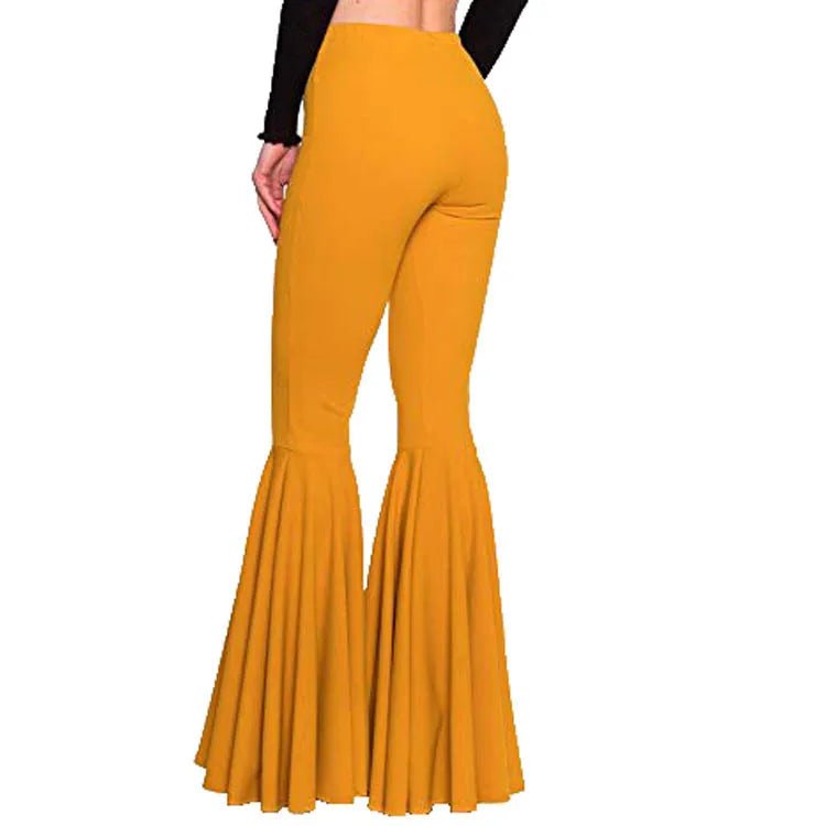 Slim - fit Long Pants Trendy Stretch Trousers Mermaid Flare Trousers - Zeprah
