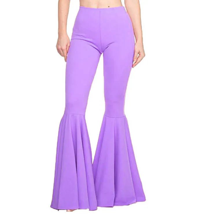 Slim - fit Long Pants Trendy Stretch Trousers Mermaid Flare Trousers - Zeprah