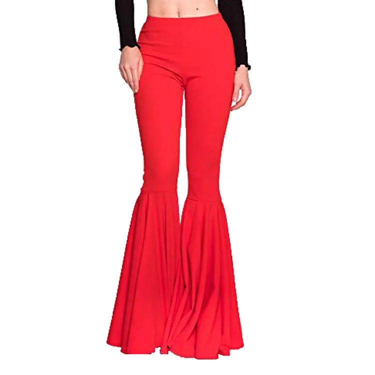 Slim - fit Long Pants Trendy Stretch Trousers Mermaid Flare Trousers - Zeprah