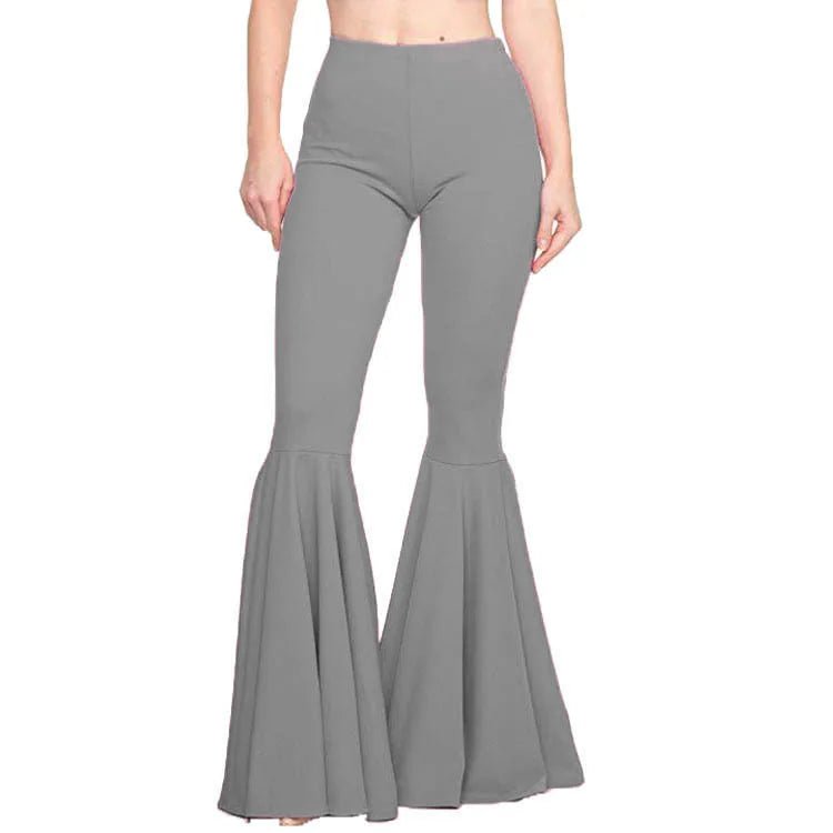 Slim - fit Long Pants Trendy Stretch Trousers Mermaid Flare Trousers - Zeprah