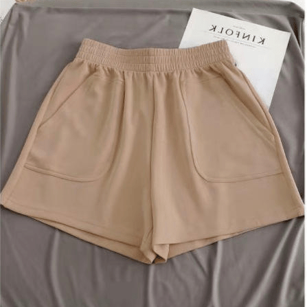 Soft Cotton Blend Casual Bottoms – Women’s High - Waisted Knit Lounge Shorts - Zeprah