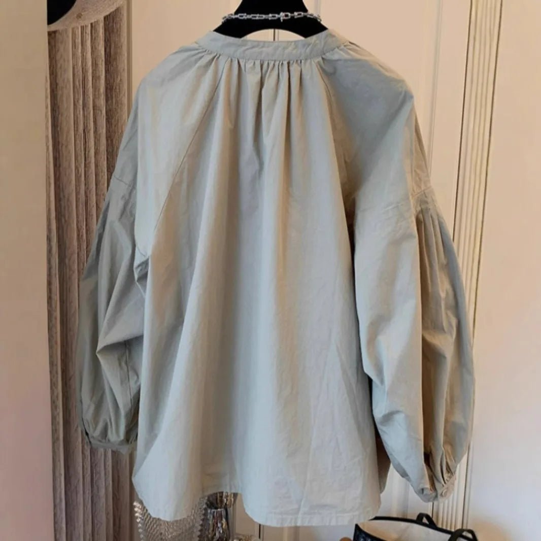 solid long - sleeve blouse New design French - style woman's shirt comfortable Shirt - Zeprah