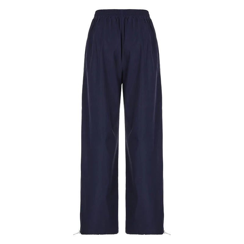 Sporty Casual Cargo Joggers Women Canvas Summer Flat Striped Color Block Mid Elastic Eco - Friendly Windproof Patchwork Custom - Zeprah