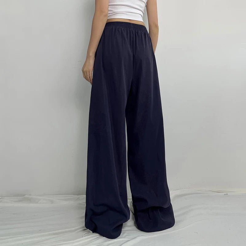 Sporty Casual Cargo Joggers Women Canvas Summer Flat Striped Color Block Mid Elastic Eco - Friendly Windproof Patchwork Custom - Zeprah