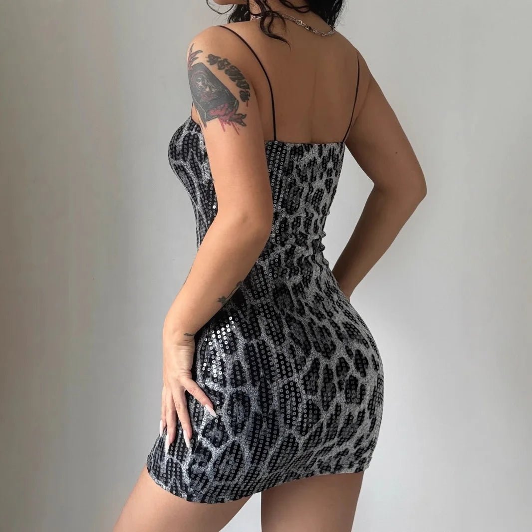 Spring and Summer New Fashion Printing Street Style Joker Strap Bead Women's Dress - Zeprah