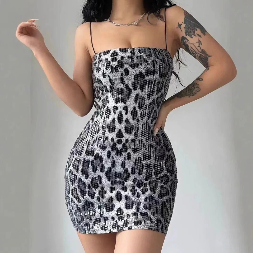 Spring and Summer New Fashion Printing Street Style Joker Strap Bead Women's Dress - Zeprah