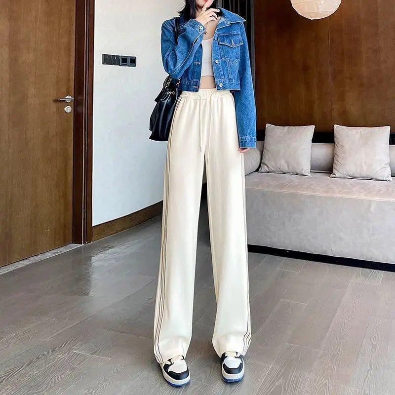 Straight - legged Trousers Casual Sporty Slacks loose Long Pants - Zeprah