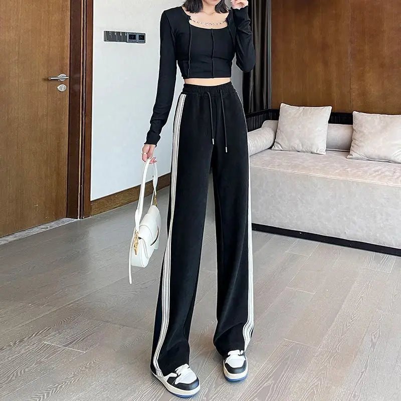 Straight - legged Trousers Casual Sporty Slacks loose Long Pants - Zeprah