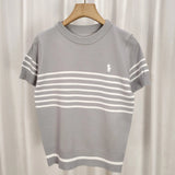 Streak Graphic Tee Loose - fit Tops for Women Crewneck Versatile Short - Sleeved Tee - Zeprah