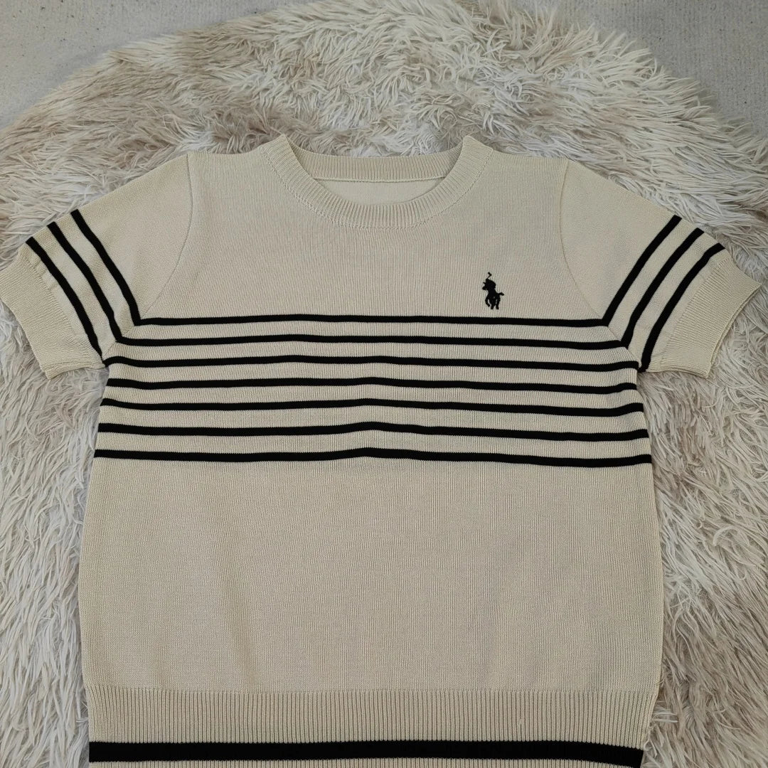 Streak Graphic Tee Loose - fit Tops for Women Crewneck Versatile Short - Sleeved Tee - Zeprah