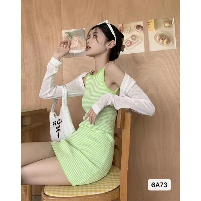 Streak Wrap Dress Slim - fit Cami Dress Best - selling Package Hip Skirt - Zeprah