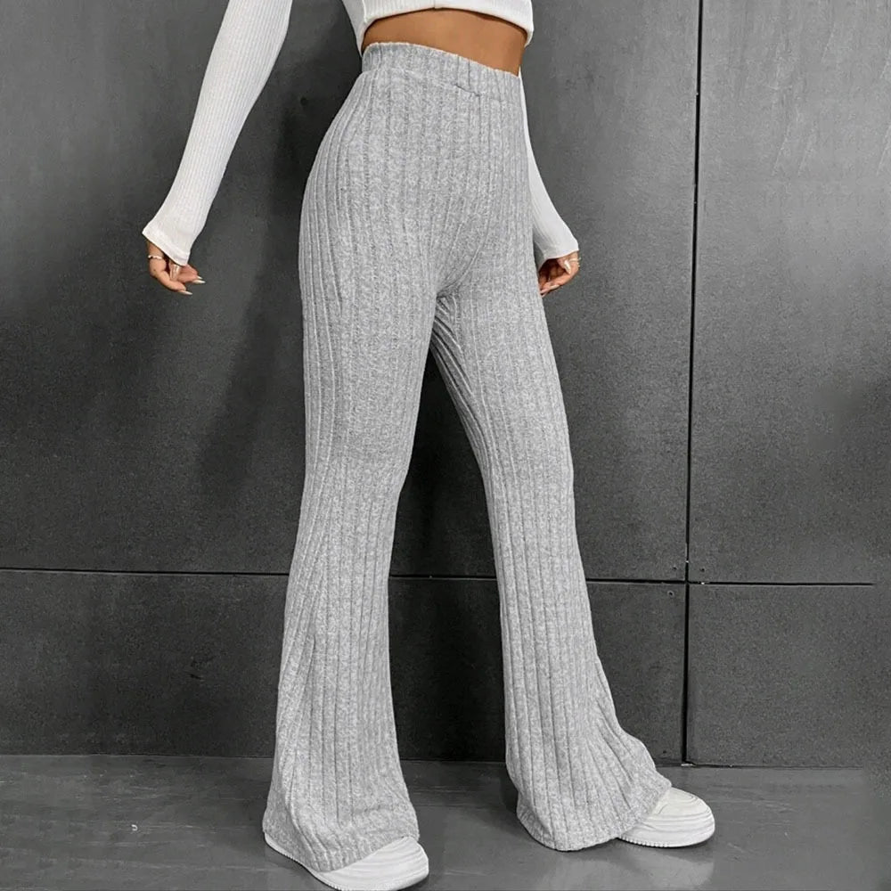 Stretch Long Pants Trendy Premium Quality Trousers Flared Pants - Zeprah