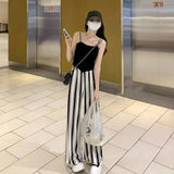 Striped Long Pants Loose Summer Trousers Straight - legged Pants - Zeprah