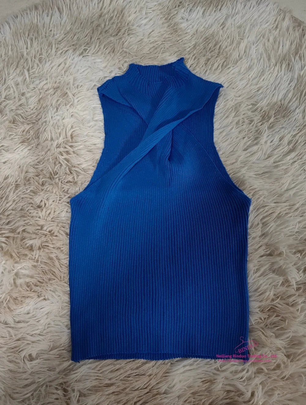 Stylish Artist Summer Street Outfit Asian Hot Girl Padded Vest Solid Color Sleeveless Knitted Camisole Women Crop Top Halter - Zeprah