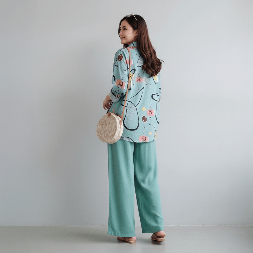 Summer Casual Two - Piece Set – Striped Design - Zeprah