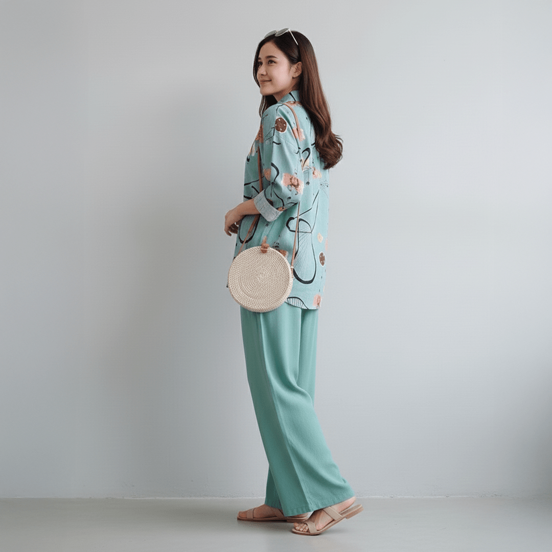 Summer Casual Two - Piece Set – Striped Design - Zeprah