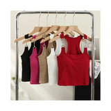 Summer Fancy One - piece Wrapped Chest Beauty Back Basic Simple Sexy Club Camisole Padded tank Crop Top - Zeprah