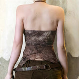 Summer Fashion Hot Women's Retro Style Floral Knitted Short Sleeveless Tank Top - Zeprah