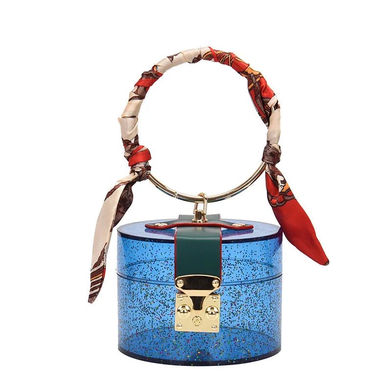 Summer Fashion Transparent Mini Tote Bags Women's Designer Acrylic Handbags with Polyester Lining Jelly Metal Style - Zeprah