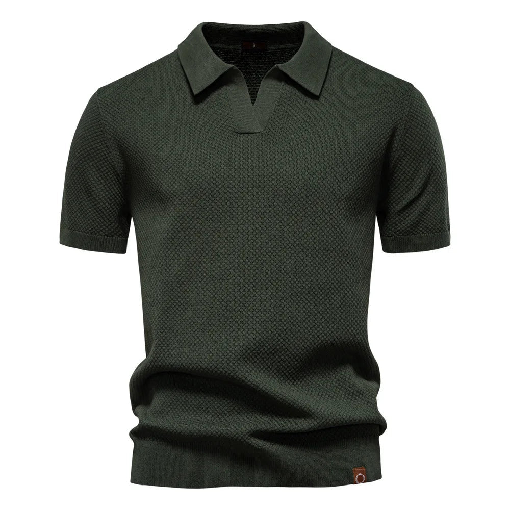 Summer High Quality Pineapple Pattern Polo Shirt Men Business Seagull Collar Men's Short Sleeve Sweater Polo - Zeprah