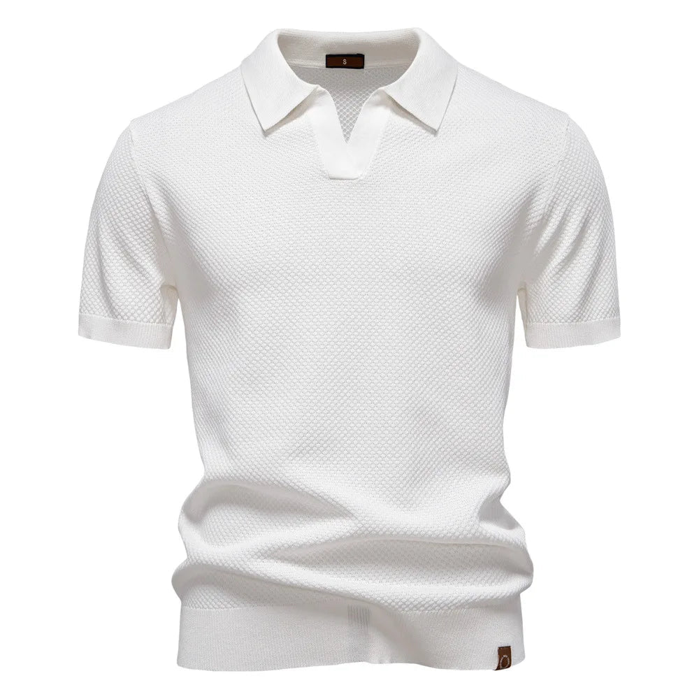 Summer High Quality Pineapple Pattern Polo Shirt Men Business Seagull Collar Men's Short Sleeve Sweater Polo - Zeprah