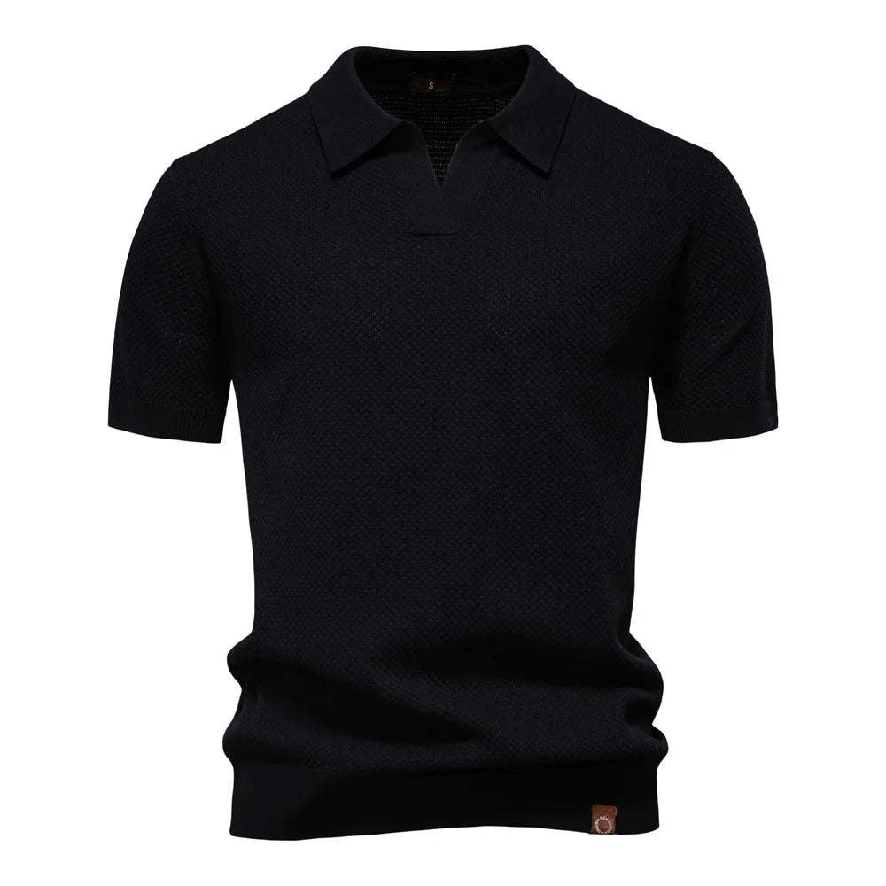 Summer High Quality Pineapple Pattern Polo Shirt Men Business Seagull Collar Men's Short Sleeve Sweater Polo - Zeprah