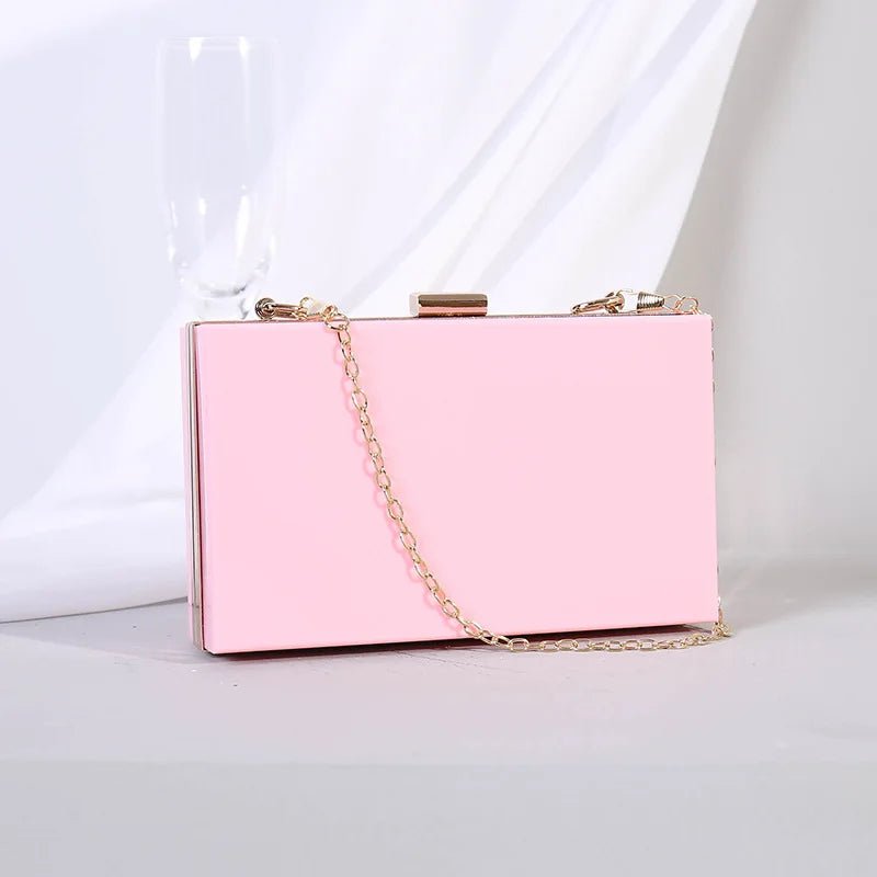 Summer Ladies Transparent Boxed Purse Crossbody Handbag Trendy Women Clear Acrylic Evening Clutch Bag - Zeprah