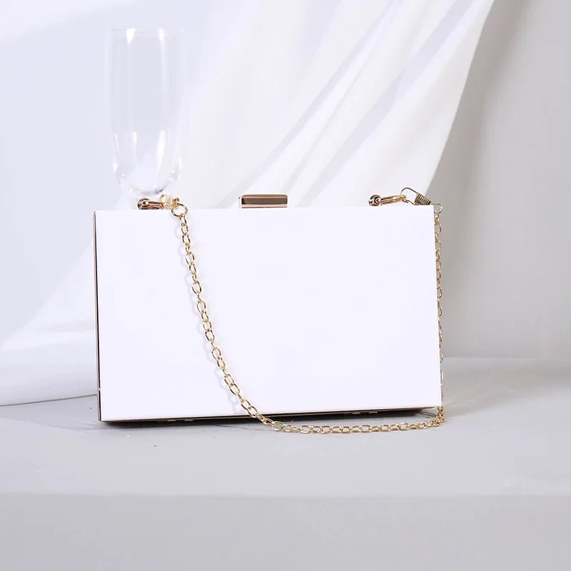 Summer Ladies Transparent Boxed Purse Crossbody Handbag Trendy Women Clear Acrylic Evening Clutch Bag - Zeprah