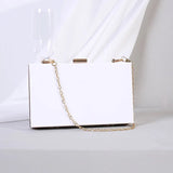 Summer Ladies Transparent Boxed Purse Crossbody Handbag Trendy Women Clear Acrylic Evening Clutch Bag - Zeprah
