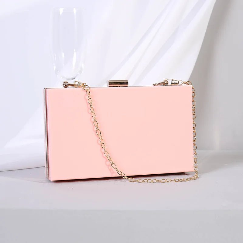 Summer Ladies Transparent Boxed Purse Crossbody Handbag Trendy Women Clear Acrylic Evening Clutch Bag - Zeprah