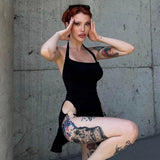 Summer New Arrival Women's Solid Color Halter Dress Sexy Backless Cutout Bodycon Clubwear - Zeprah