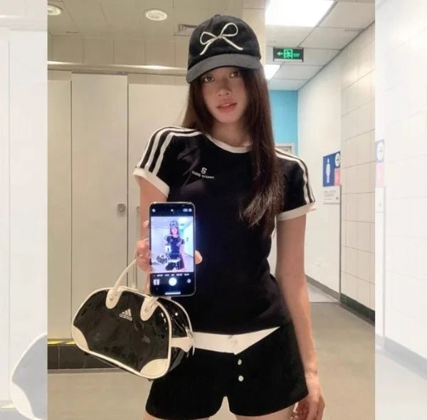 Summer New Distinctive Short - sleeved T-shirt Women's Top Slim - fit Slimming Printed Letter Short - sleeved Top Women's Trendy - Zeprah