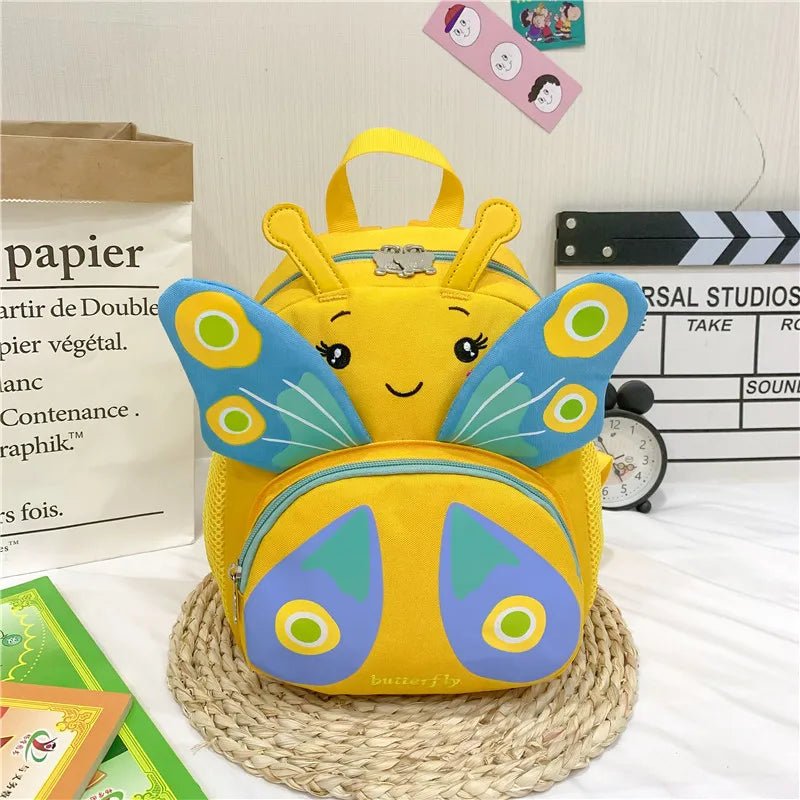 Summer New Fresh Cartoon Butterfly Design Colorful Oxford Material Anti - Lost Children's Backpack Bag - Zeprah