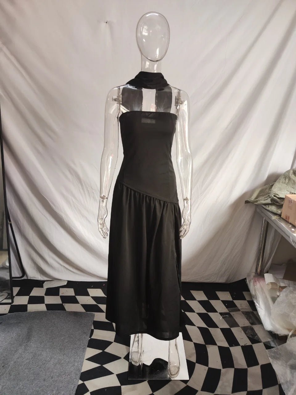 Summer Prom New Sexy Backless Strapless Gown Sleeveless Tight Evening Long Fitted Wedding Dresses With Front Slit for Women - Zeprah