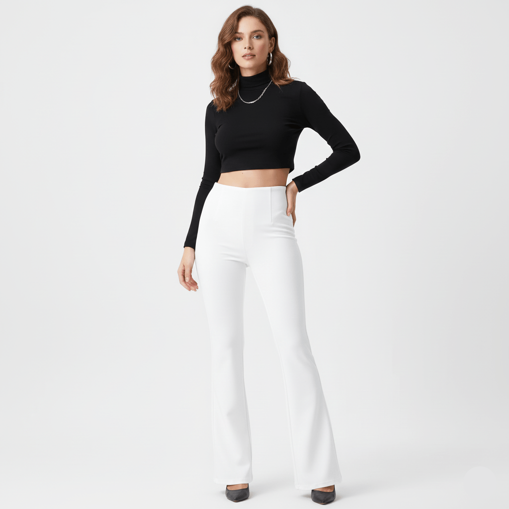 Summer Skinny Trousers Double - breasted Trousers Unique Flare Trousers - Zeprah
