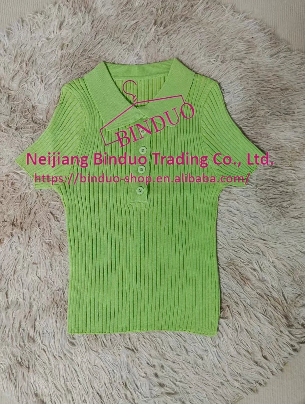 Summer Solid Slim - fit Short Top Korean Style Retro Small Lel Short - sleeved Knitted T-shirt for Women - Zeprah