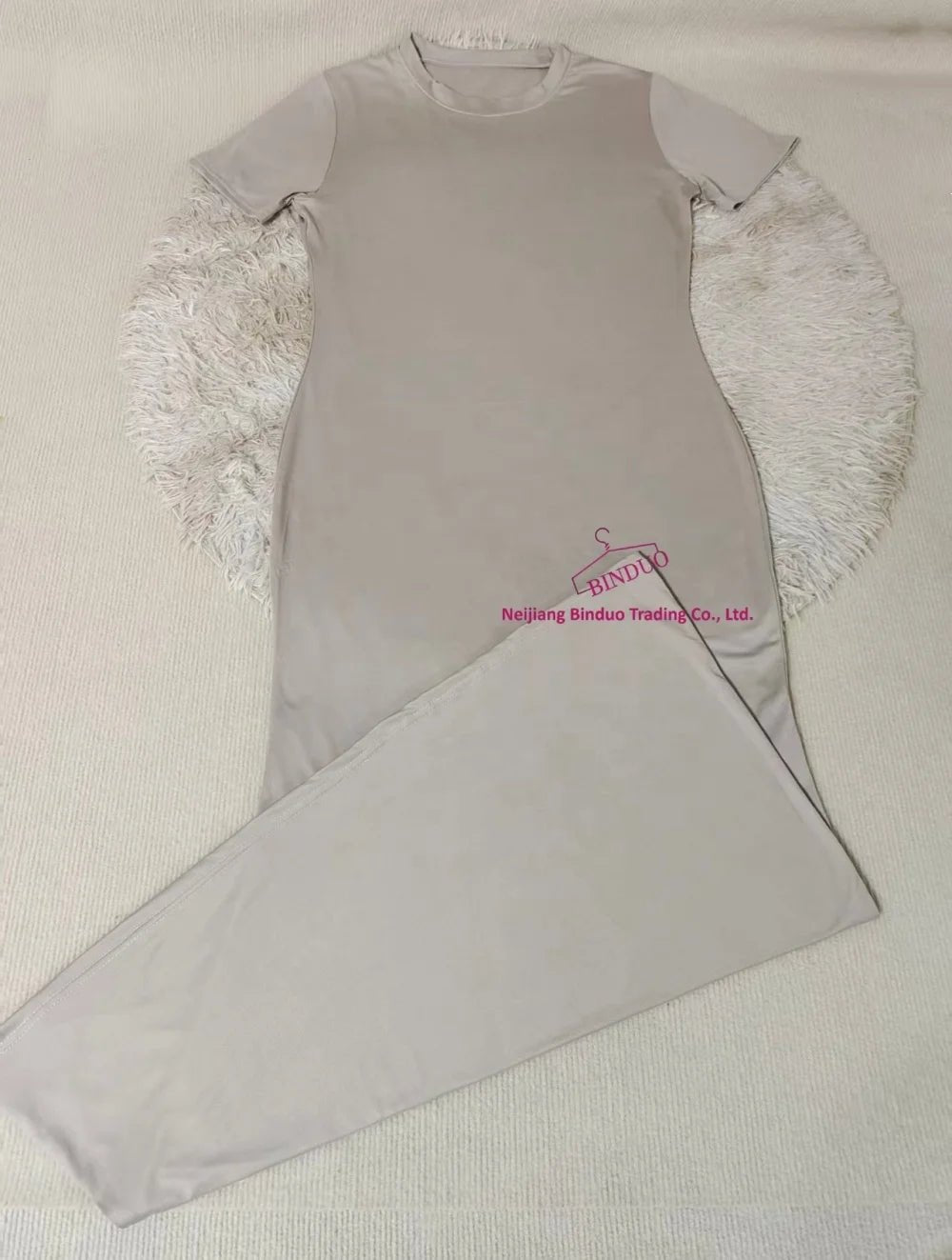 Summer Women's Casual Dress Solid O - Neck Slim Short Sleeve Empire Waistline Sexy Style Wrap the Buttocks Dress - Zeprah